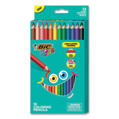 Kids Jumbo Coloring Pencils, 1 mm, Assorted Lead and Barrel Colors, 12/Pack