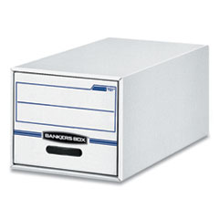 STOR/DRAWER Basic Space-Savings Storage Drawers, Legal Files, 16.75" x 19.5" x 11.5", White/Blue, 6/Carton