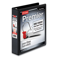 Premier Easy Open ClearVue Locking Slant-D Ring Binder, 3 Rings, 1.5" Capacity, 11 x 8.5, Black