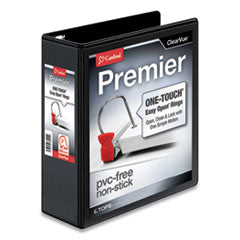 Premier Easy Open ClearVue Locking Slant-D Ring Binder, 3 Rings, 3" Capacity, 11 x 8.5, Black