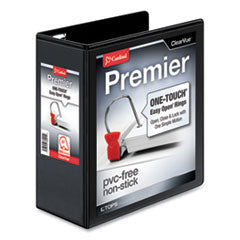 Premier Easy Open ClearVue Locking Slant-D Ring Binder, 3 Rings, 4" Capacity, 11 x 8.5, Black