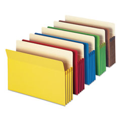 Colored File Pockets, 3.5" Expansion, Letter Size, Assorted Colors, 5/Pack