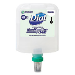 Antibacterial Foaming Hand Sanitizer Refill for Dial 1700 V Dispenser, Fragrance-Free, 1.2 L, 3/Carton