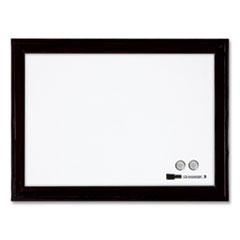 Home Decor Magnetic Dry Erase Board, 23 x 17, White Surface, Black Wood Frame