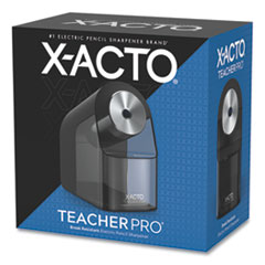 Model 1675 TeacherPro Classroom Electric Pencil Sharpener, AC-Powered, 4 x 7.5 x 8, Black/Silver/Smoke