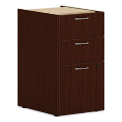 Mod Support Pedestal, Left or Right, 3-Drawers: Box/Box/File, Legal/Letter, Traditional Mahogany, 15" x 20" x 28"