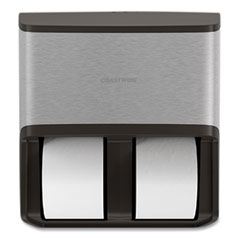 J-Series Quad Bath Tissue Dispenser, 13.52 x 7.51 x 14.66, Black Metallic