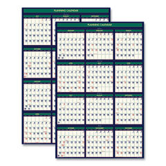 Four Seasons Business/Academic Recycled Wall Calendar, 24 x 37, 12-Month (July-June): 2023-2025, 12-Month (Jan to Dec): 2025