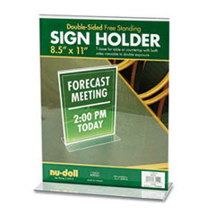 Acrylic Sign Holder, 8.5 x 11, Clear