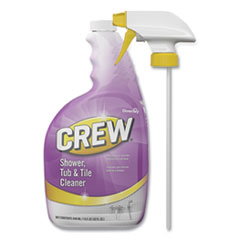 Crew Shower, Tub and Tile Cleaner, Liquid, 32 oz, 4/Carton