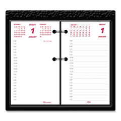 Daily Calendar Pad Refill, 6 x 3.5, White/Burgundy/Gray Sheets, 12-Month (Jan to Dec): 2024