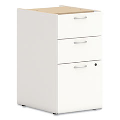 Mod Support Pedestal, Left or Right, 3-Drawers: Box/Box/File, Legal/Letter, Simply White, 15" x 20" x 28"
