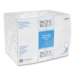 Pacific Blue Select Disposable Patient Care Washcloths, 1-Ply, 9.5 x 13, Unscented, White, 50/Pack, 20 Packs/Carton