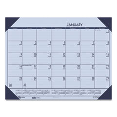 EcoTones Recycled Monthly Desk Pad Calendar, 22 x 17, Sunset Orchid Sheets, Cordovan Corners, 12-Month (Jan to Dec): 2025