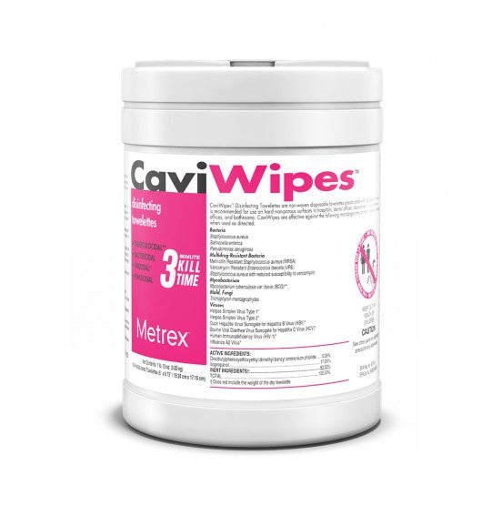 CaviWipes™ - 6" x 6.75" - 160 Wipes per Canister