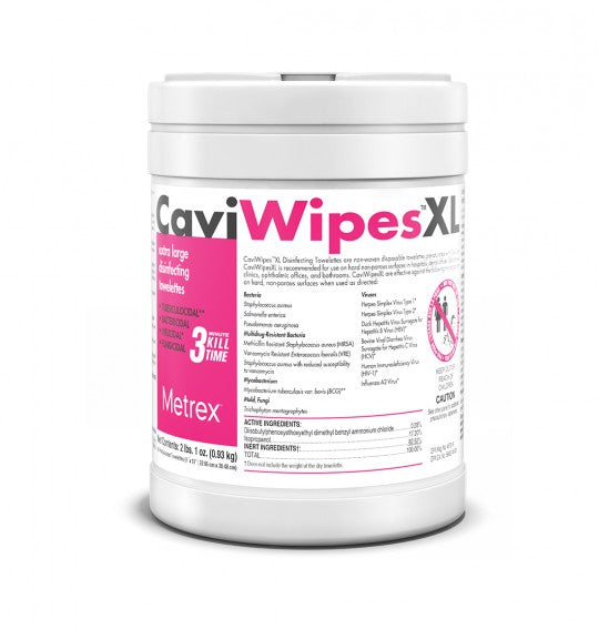 CaviWipes™ XL - 9" x 12" - 65 Wipes per Canister