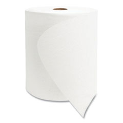 Valay Universal TAD Roll Towels, 1-Ply, 8 x 600 ft, White, 6 Rolls/Carton