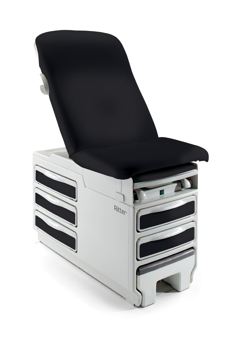 204 Ritter® Manual Exam Table Thick Footrest Soft Touch Upholstery - 28 Inch Oasis