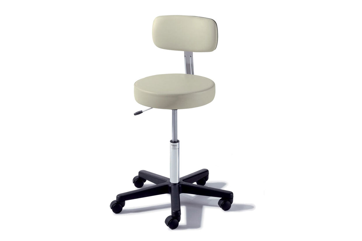 273 Black Base Air Lift Stool with Back-Shadow