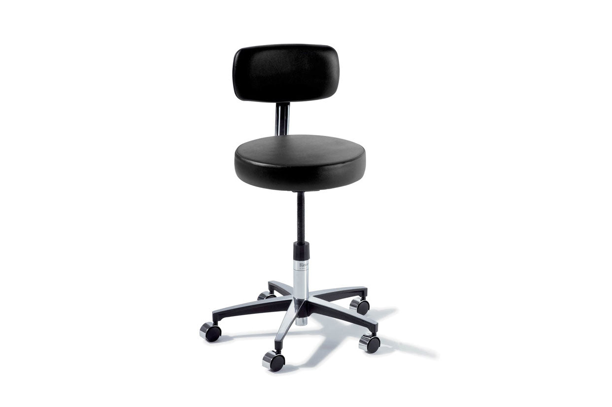 275 Basic Stool with Back - Manually Adjustable - Deep Earth