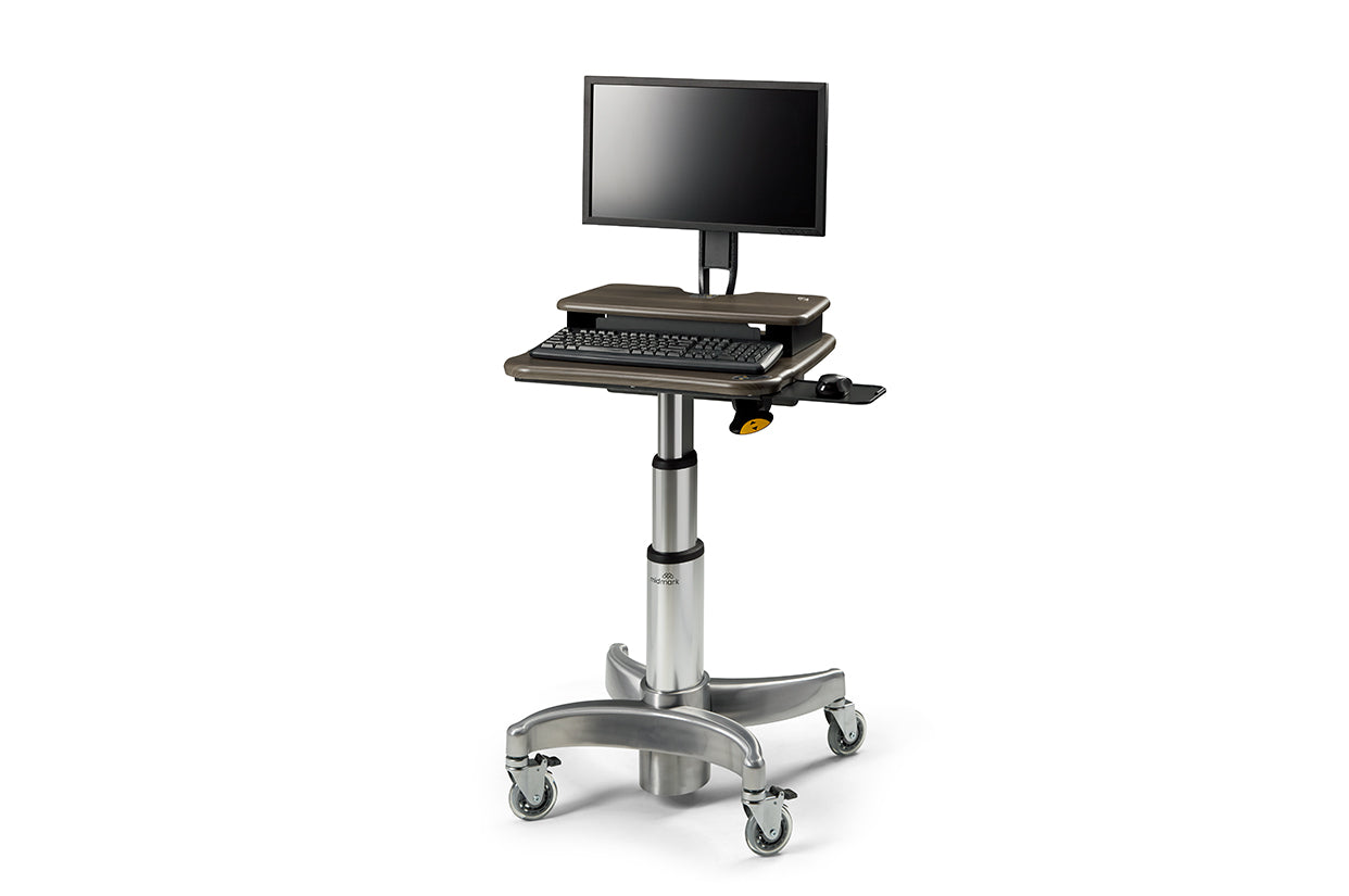 Midmark 6217 Secure Laptop Workstation - Pebble Grey