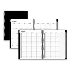 Enterprise Weekly Appointment Planner, Enterprise Formatting, 11 x 8.5, Black Cover, 12-Month (Jan to Dec): 2024