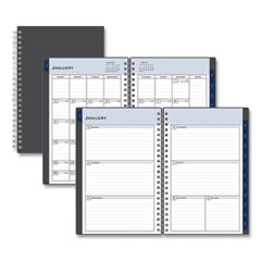 Passages Weekly/Monthly Planner, 8 x 5, Charcoal Cover, 12-Month (Jan to Dec): 2024