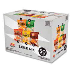 Baked Variety Pack, BBQ/Crunchy/Cheddar and Sour Cream/Classic/Sour Cream and Onion, 30/Box