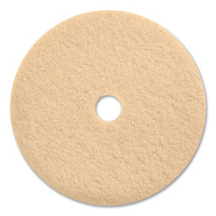 Burnishing Floor Pads, 27" Diameter, Tan, 5/Carton