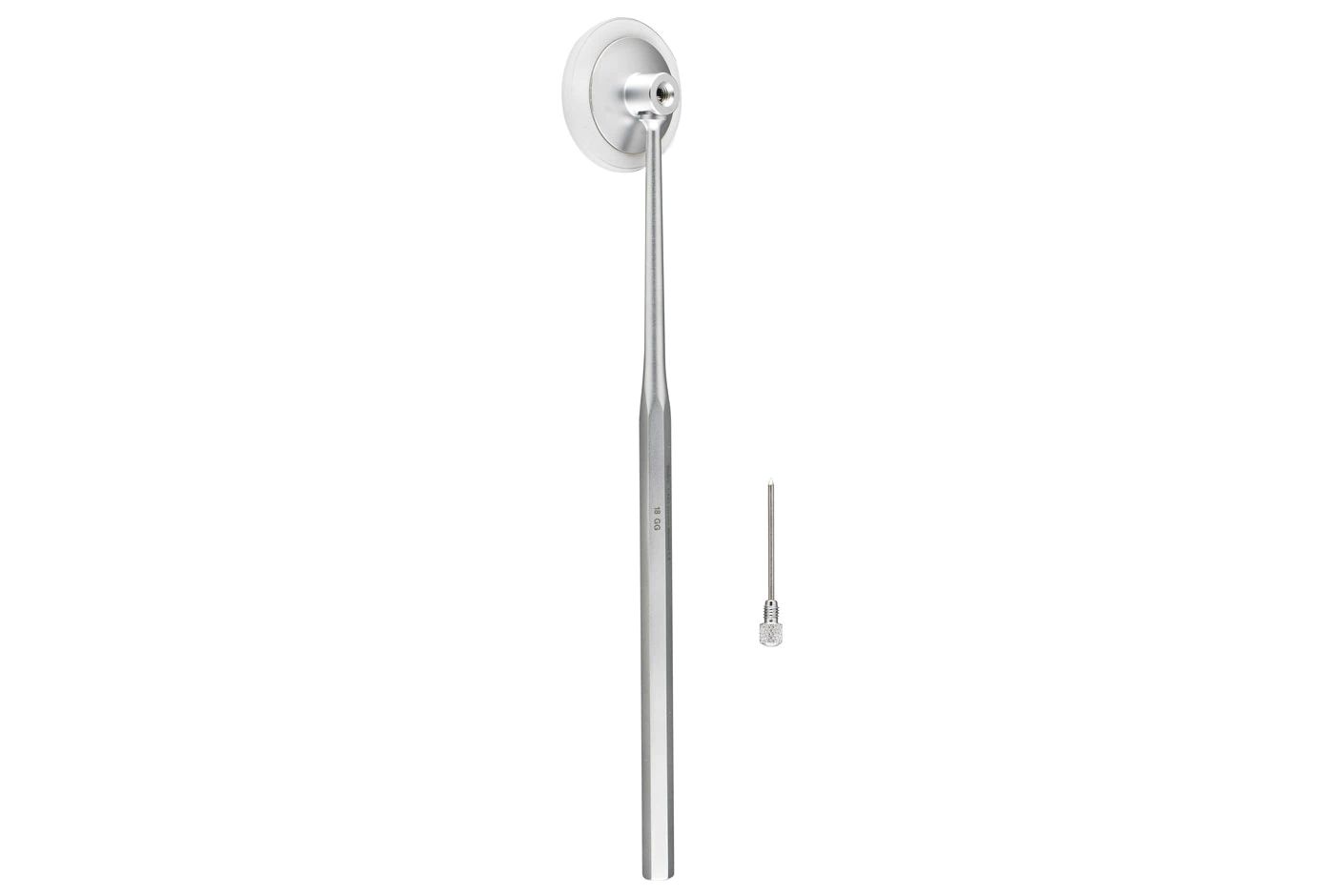 Rabiner Neurological Hammer - 9-1/4" (235mm) - with Brush and Needle (Screw Into Handle) - Chrome