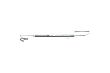 Varady Phlebectomy Extractor - 7" (180mm) - Large Hook with Ball Tip and Spatula - Double-Ended - 2.8mm Wide Hook and 1.9mm Wide Spatula