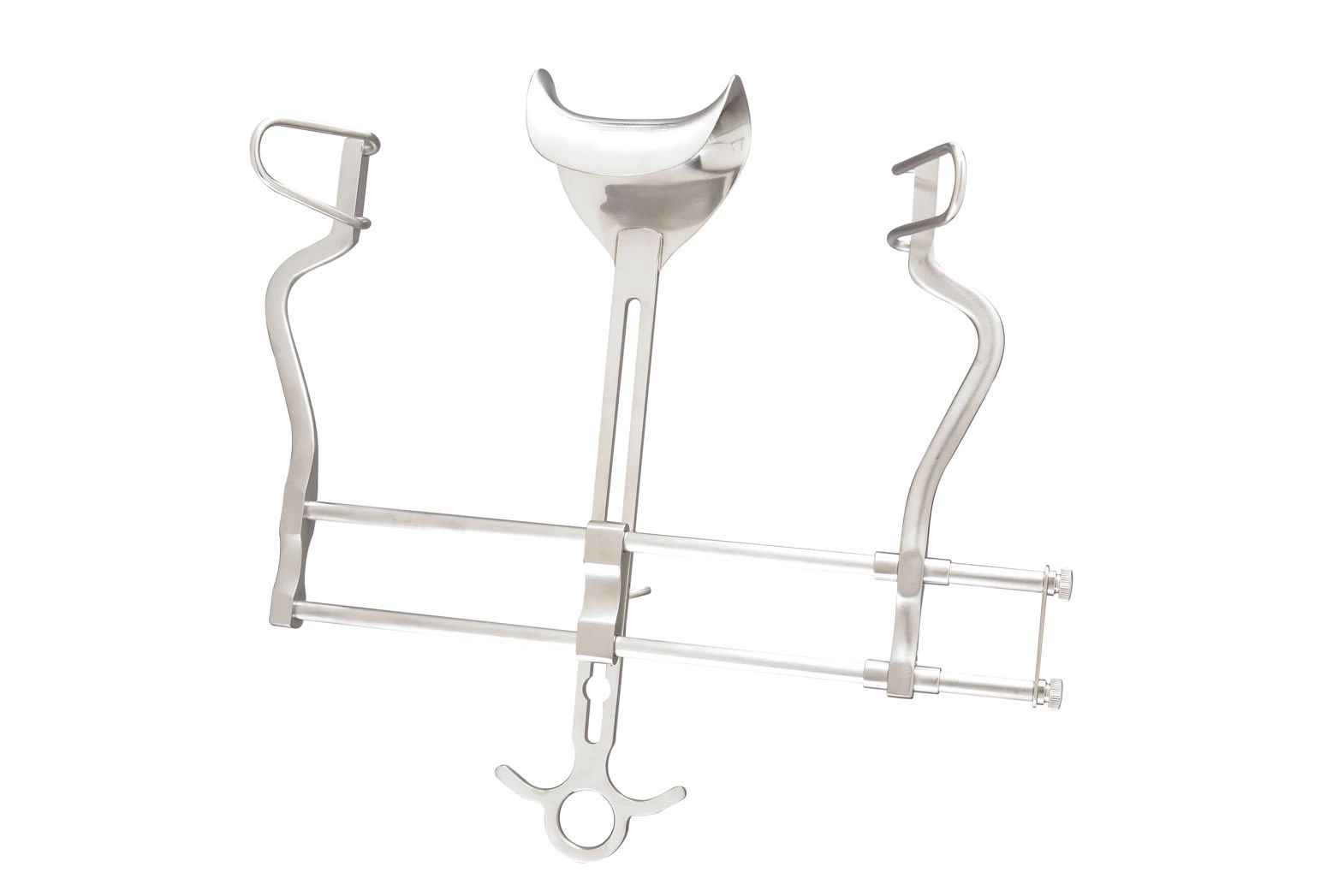 Balfour Abdominal Retractor - 7-3/4" (194mm) Spread - Fenestrated Side Blades 2-3/4" (69mm) Deep and Solid Center Blade 3-1/8" (78mm) X 1-7/8" (48mm) Deep - Standard Size