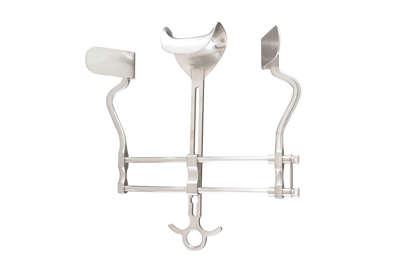 Balfour Abdominal Retractor 7-1/2 - with Solid Side Blades 2-1/2" (63mm) Deep and Solid Center Blade 3-1/8" (80mm) X 1-7/8" (48mm) Deep - 7-1/2" (190mm) Spread