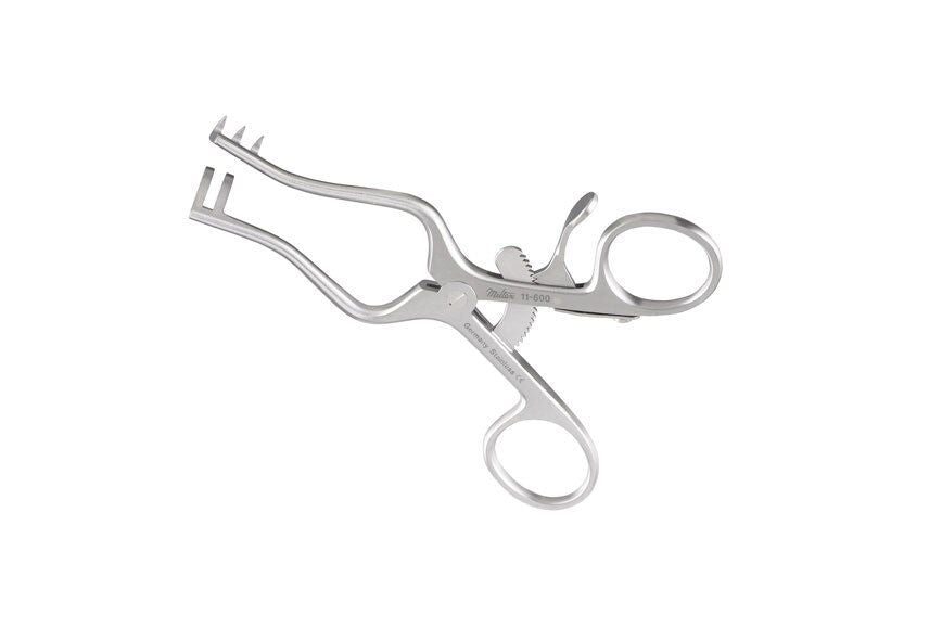 Weitlaner Retractor - 4-3/8" (110mm) - Sharp - 2 X 3 Teeth - 2" (50mm) Spread