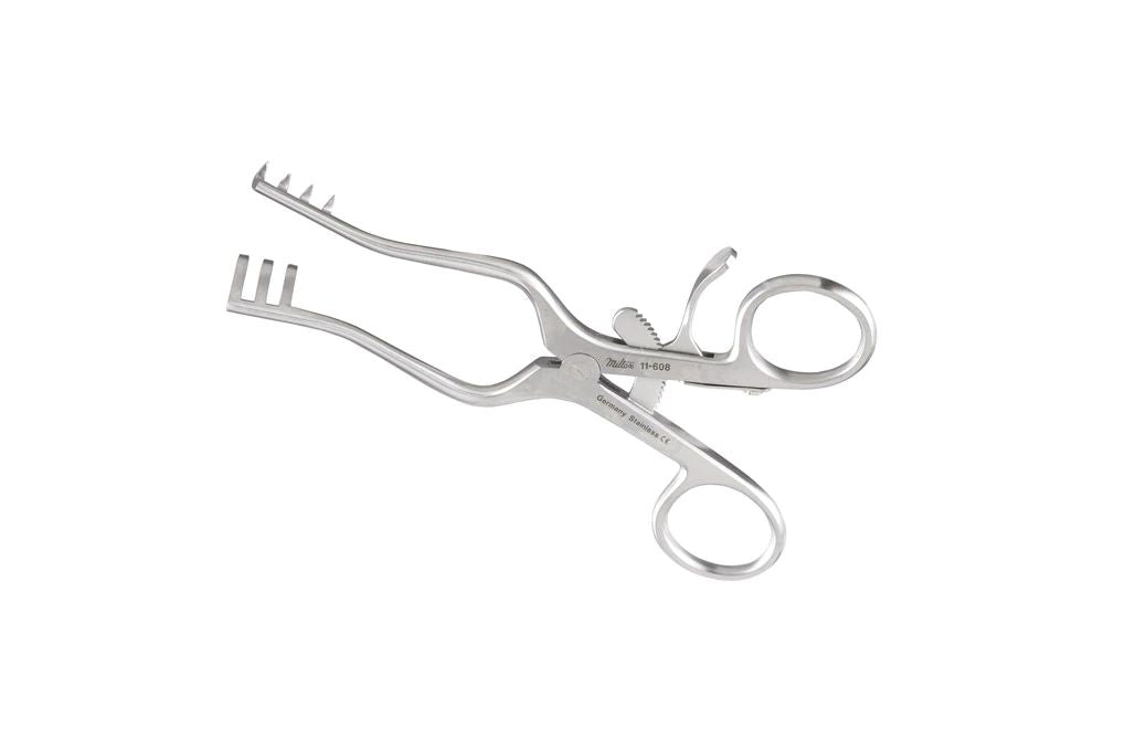 Weitlaner Retractor - 5-1/4" (135mm) - Sharp - 3 X 4 Teeth - 1-7/8" (47mm) Spread