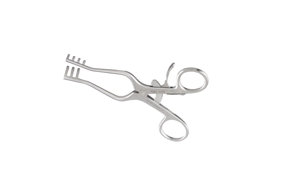 Weitlaner Retractor - 5-1/4" (135mm) - Blunt - 3 X 4 Teeth - 1-7/8" (47mm) Spread