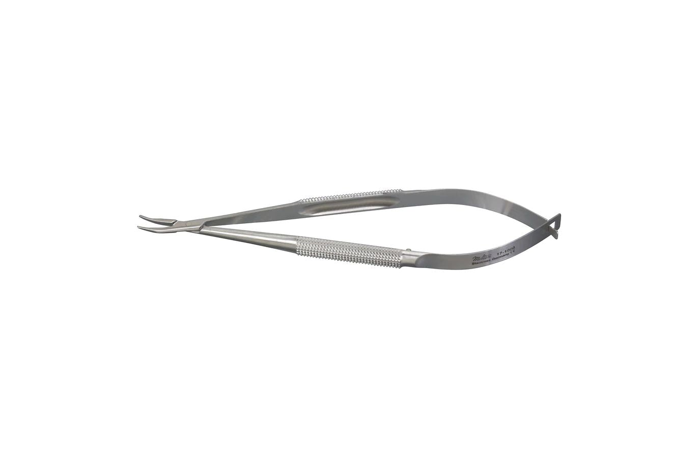 Micro Surgery Needle Holder - with Round Handles - 0.75mm and 1.0mm Tips - 5-1/2" (140mm) - Curved Jaw