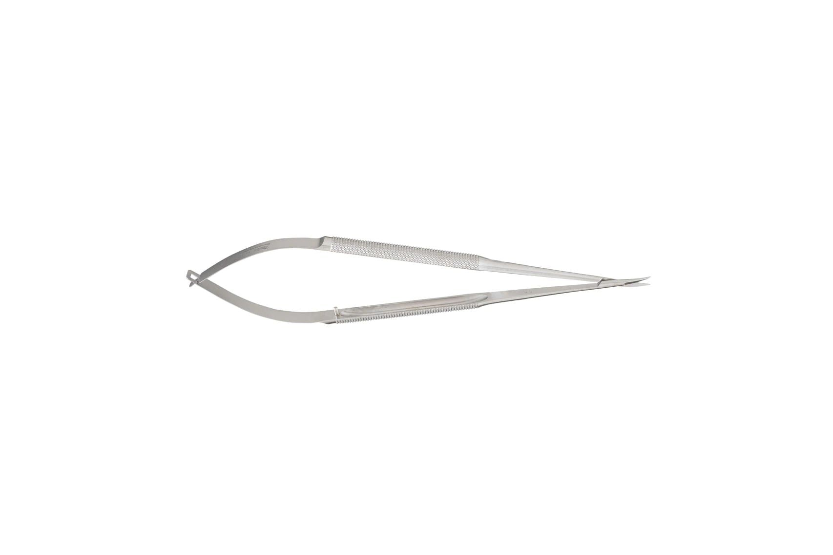 Micro Surgery Scissors - Sharp Points - 7" (180mm) - Curved - 10mm Blades - Round Handles