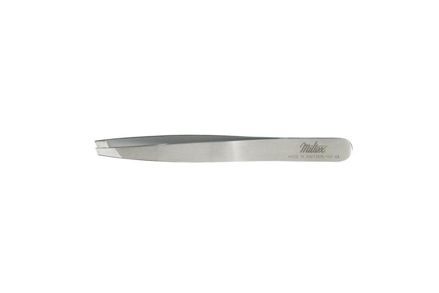 Swiss Cilia and Suture Forceps - 3-3/4" (96mm) - 2.8mm Wide Slanted Smooth Jaws