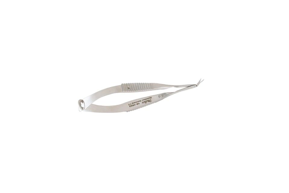 Vannas Capsulotomy Scissors - 3-1/8" (78.5mm) - Angled to Side - Sharp Tips - Extra Delicate