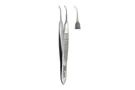 Von Graefe Eye Dressing Forceps - 2-3/4" (70mm) - Curved - Serrated