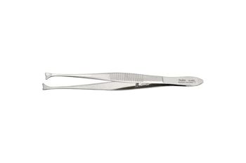 Waldeau Fixation Forceps - 4-3/8" (110mm) - Concave Jaws 4.7mm Wide - with Fine Teeth