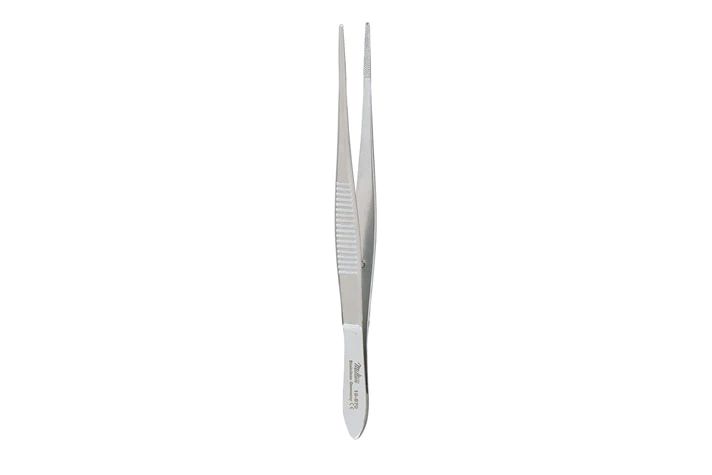 Wills Hospital Utility Forceps - 4" (101mm) - Cross-Serrated - 1.25mm Wide At Tip - Tying Platform