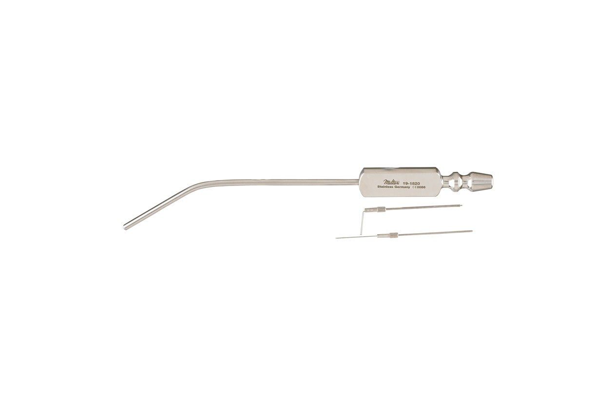 Ear Suction Tube - 5-7/8" (150mm) - with 2 Interchangeable Tips - 20 Gauge and 22 Gauge
