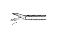 Bellucci Ear Scissors - 3-3/8" (87mm) Shaft - 8mm Blades - Curved Left - Alligator Type