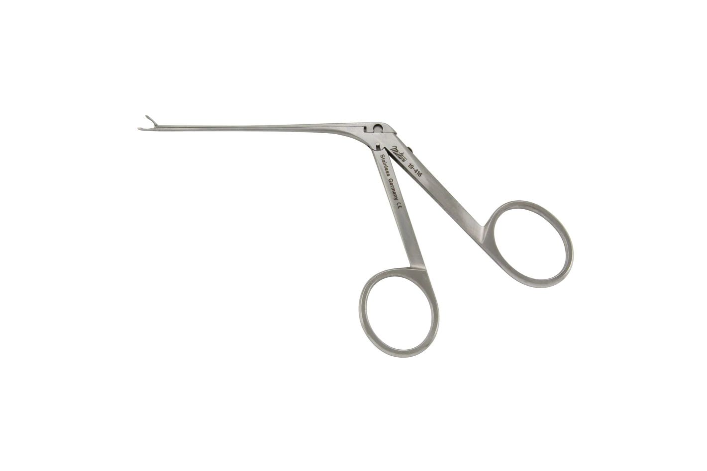 Greven Ear Forceps - 3-1/4" (82mm) Shaft - 5.5mm Jaws - Tips Serrated and Touching