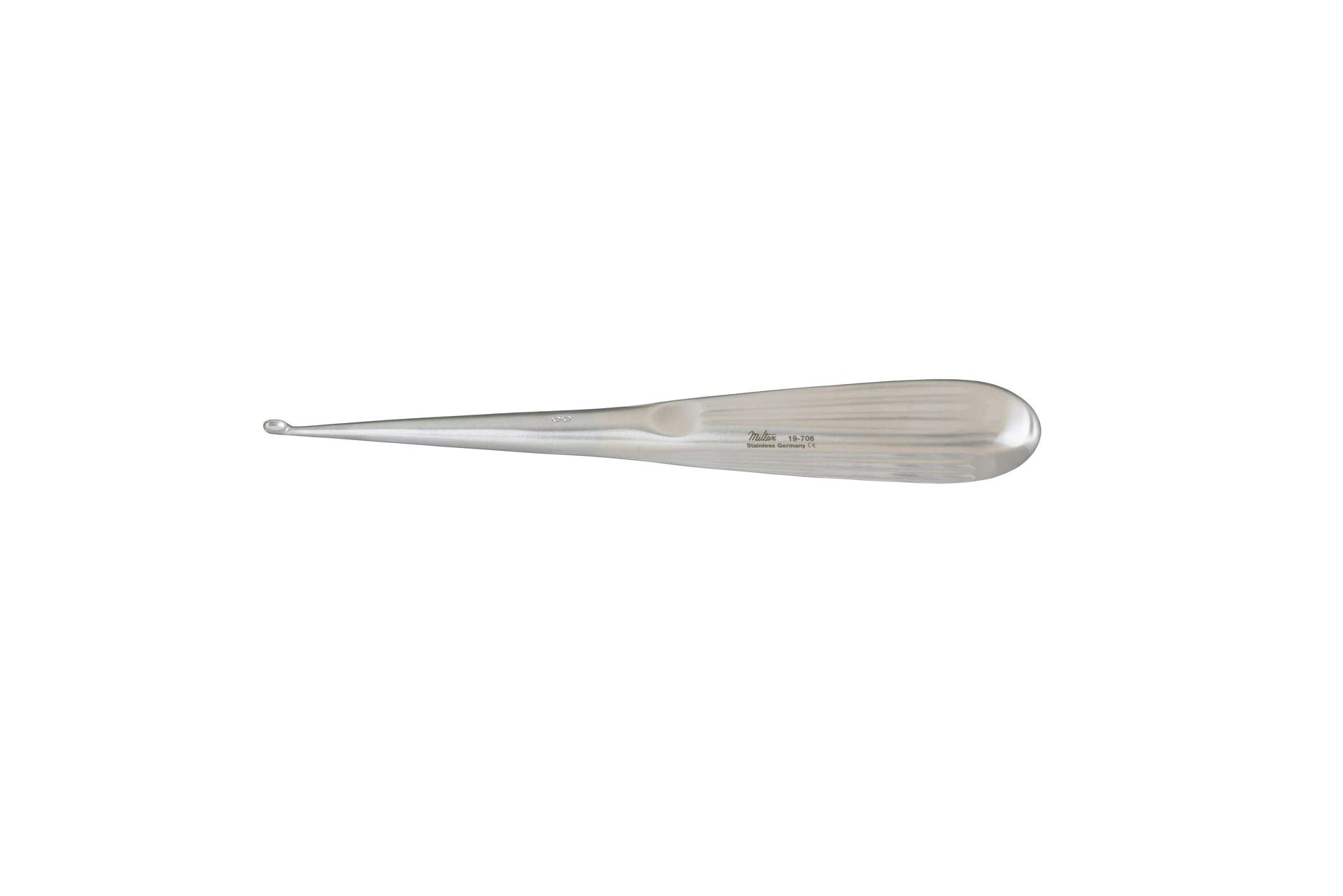 Spratt (Brun) Curette - 6-3/4" (170mm) - Oval Cup - Size 2/0 - 3.3 X 5.1mm