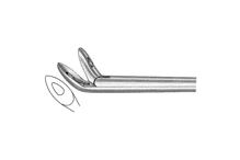 Wilde Nasal Forceps - 4-1/2" (115mm) Shaft - 10mm X 5.5mm Fenestrated Cup Jaws - Upturned 45 Degrees