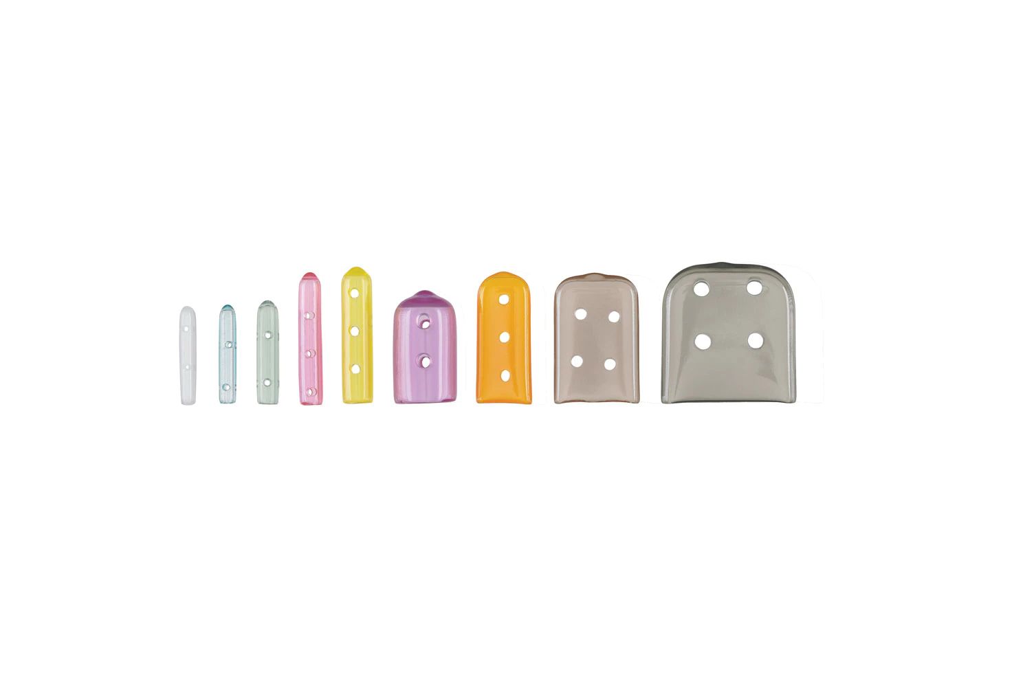 Tip-It Tm Instrument Protector - Assorted - Tinted - Vented - Equalnumber of Sizes Plus 5 (50 Per Bag)