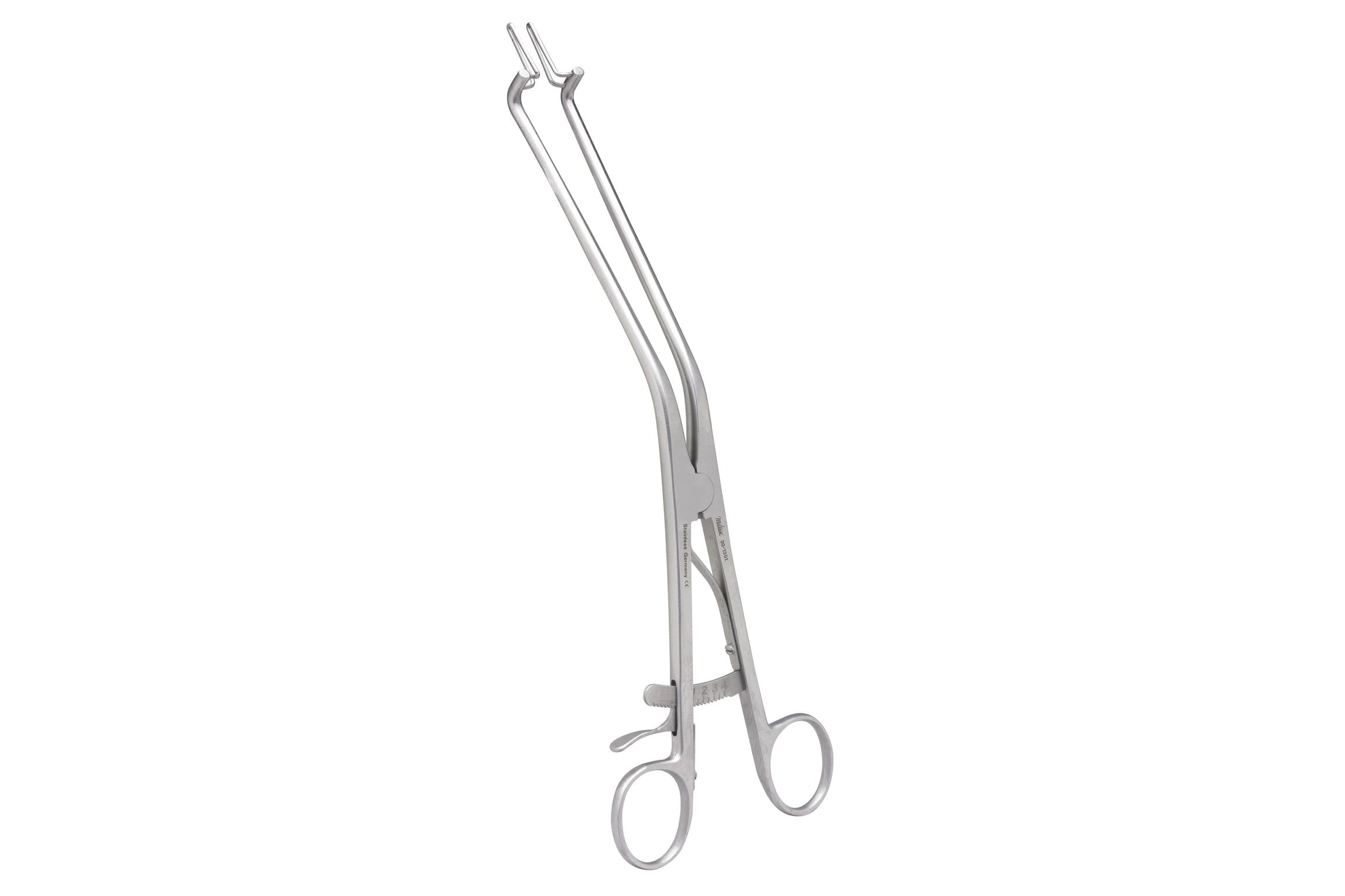 Miltex-Kogan Endocervical Speculum - 10-3/4" (270mm) - with Gauge and Ratchet - Jaws 3mm X 23mm